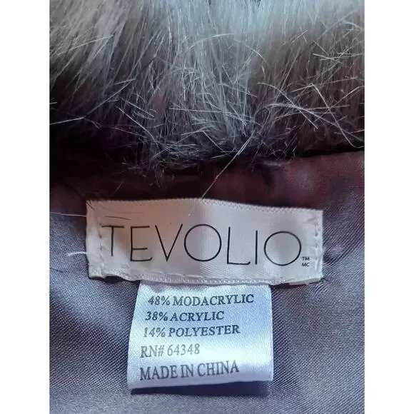 Tevolio Faux Fur Wrap Elegant Grey Bridal Stole Shrug Capelet Shawl Old Money - Picture 5 of 6